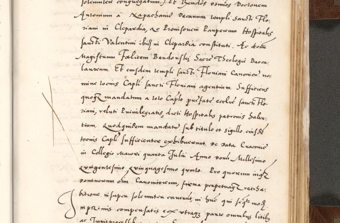 Zdjęcie nr 817 dla obiektu archiwalnego: Acta actorum causarum, sententiarum tam diffinitivarum quam interlocutoriam, obligationum, constitutionum, contractuum etc. coram reverendo patre domino Petro Porembski preposito Oswieczimensi, canonico et officiali Cracoviensi de anno Domini millesimo DºLº quarto, indictione duodecima, pontificatus sanctissimi in Christo patris et domini nostri domini Julii divina providencia papae eius nominis tercii, anno quarto, a die et mense infrasciptis continuantur