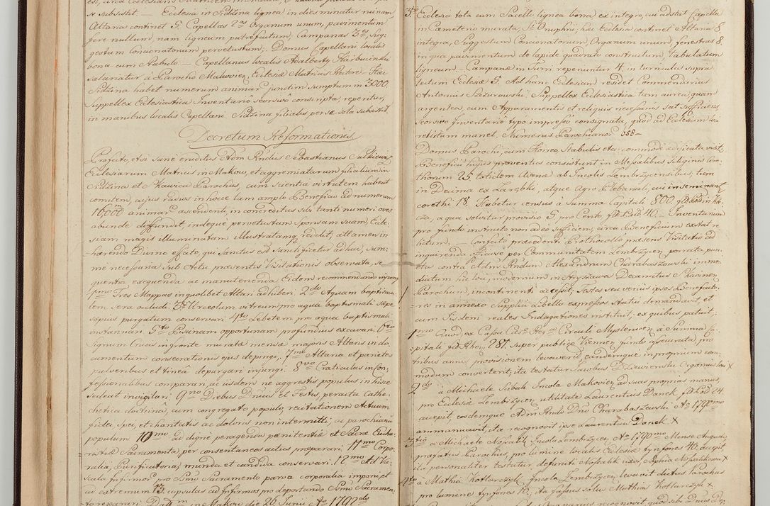 Zdjęcie nr 14 dla obiektu archiwalnego: Acta visitationis generalis decanatuum Żywiecensis et Oswiencimensis in conformitate diplomaticae dispositionis ab R. D. Floriano Amano de Janowek Janowski, episcopo Tarnoviensi, Sacrae Caes. Reg. Majestatis consiliario , datae 20 Maji anni currentis in personam infrascripti delegati visitatoris gratiose emanatae, quae: 