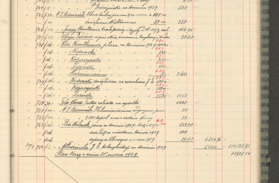 Zdjęcie nr 275 dla obiektu archiwalnego: Kasa 1924-1929