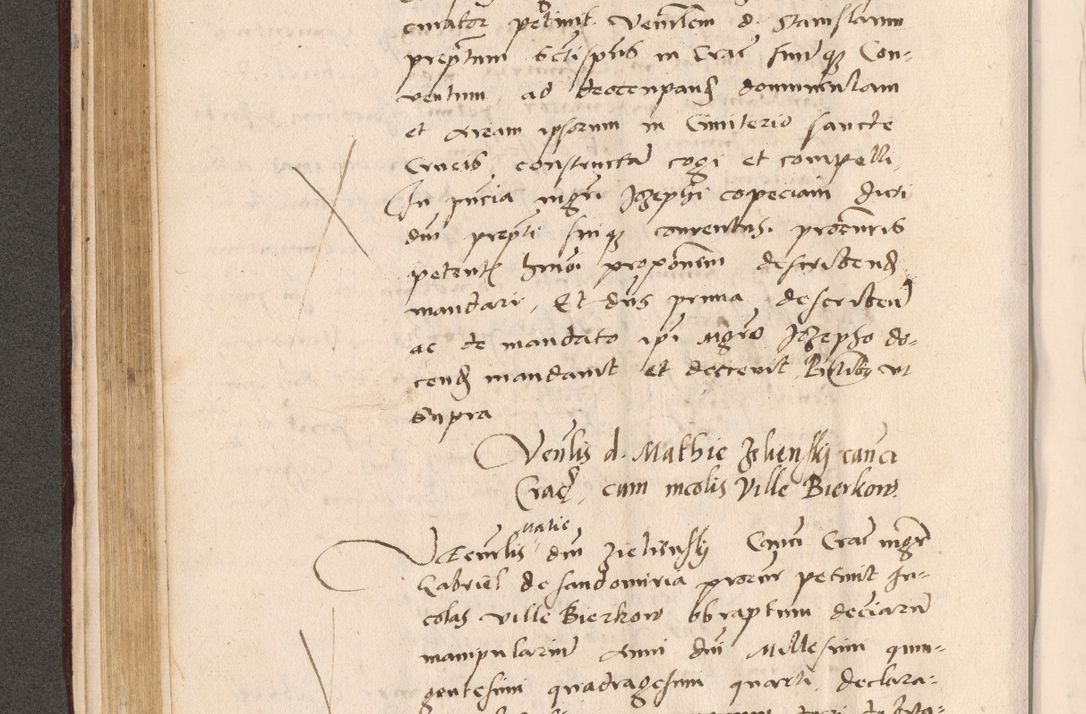 Zdjęcie nr 206 dla obiektu archiwalnego: Acta actorum, sententiarum diffinitivarum coram reverendo domino Petro Miscowski canonico et in spiritualibus vicario generali Cracoviensi ad annum Domini Mᵐᵘᵐ DXLVIᵗᵘᵐ, cuius indictio est quarta, pontificatus sanctissimi in Christo patris et domini nostri domini Pauli divina providencia pape tercii, a die tercia mensis Novembris, annus duodecimus (sic!) feliciter continuantur