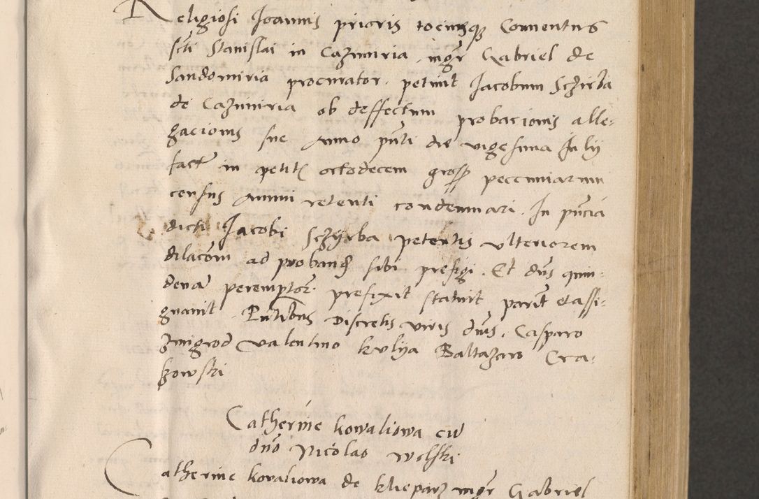 Zdjęcie nr 205 dla obiektu archiwalnego: Acta actorum, sententiarum diffinitivarum coram reverendo domino Petro Miscowski canonico et in spiritualibus vicario generali Cracoviensi ad annum Domini Mᵐᵘᵐ DXLVIᵗᵘᵐ, cuius indictio est quarta, pontificatus sanctissimi in Christo patris et domini nostri domini Pauli divina providencia pape tercii, a die tercia mensis Novembris, annus duodecimus (sic!) feliciter continuantur