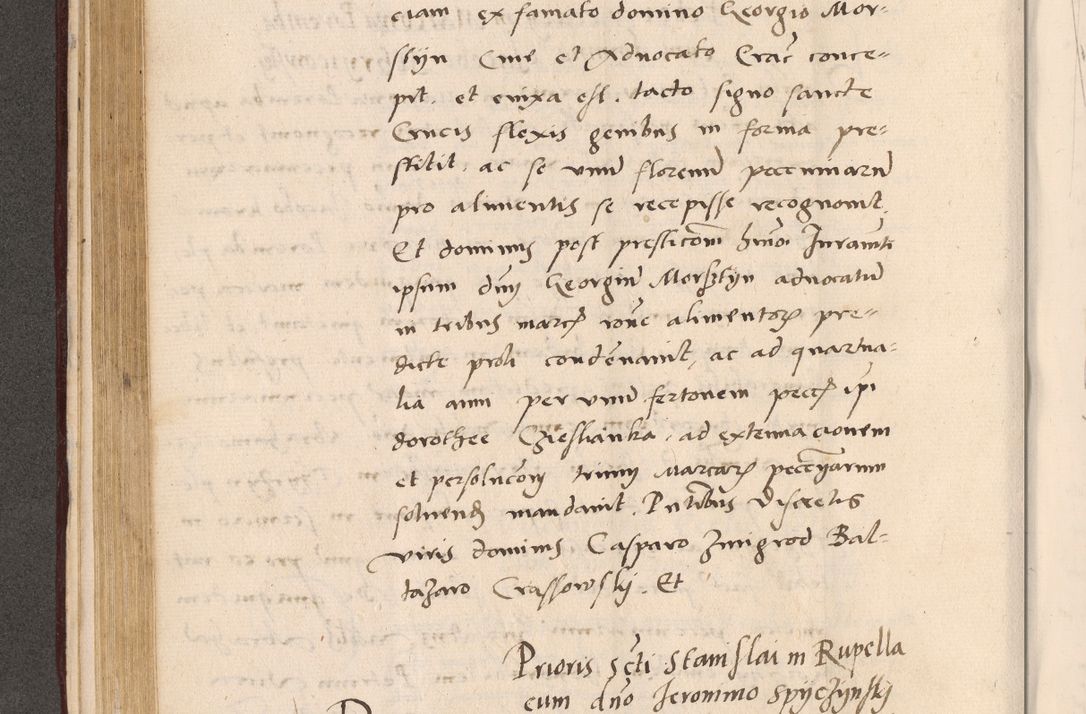 Zdjęcie nr 202 dla obiektu archiwalnego: Acta actorum, sententiarum diffinitivarum coram reverendo domino Petro Miscowski canonico et in spiritualibus vicario generali Cracoviensi ad annum Domini Mᵐᵘᵐ DXLVIᵗᵘᵐ, cuius indictio est quarta, pontificatus sanctissimi in Christo patris et domini nostri domini Pauli divina providencia pape tercii, a die tercia mensis Novembris, annus duodecimus (sic!) feliciter continuantur