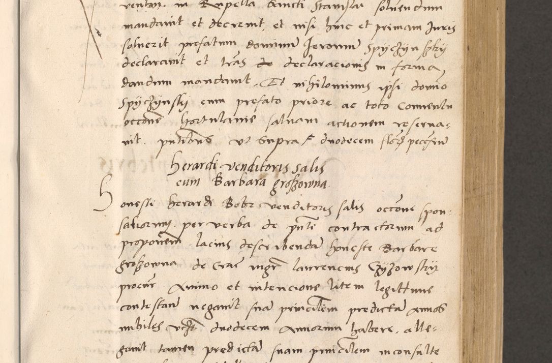 Zdjęcie nr 203 dla obiektu archiwalnego: Acta actorum, sententiarum diffinitivarum coram reverendo domino Petro Miscowski canonico et in spiritualibus vicario generali Cracoviensi ad annum Domini Mᵐᵘᵐ DXLVIᵗᵘᵐ, cuius indictio est quarta, pontificatus sanctissimi in Christo patris et domini nostri domini Pauli divina providencia pape tercii, a die tercia mensis Novembris, annus duodecimus (sic!) feliciter continuantur