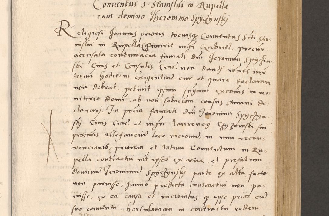 Zdjęcie nr 195 dla obiektu archiwalnego: Acta actorum, sententiarum diffinitivarum coram reverendo domino Petro Miscowski canonico et in spiritualibus vicario generali Cracoviensi ad annum Domini Mᵐᵘᵐ DXLVIᵗᵘᵐ, cuius indictio est quarta, pontificatus sanctissimi in Christo patris et domini nostri domini Pauli divina providencia pape tercii, a die tercia mensis Novembris, annus duodecimus (sic!) feliciter continuantur