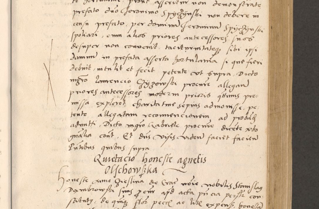 Zdjęcie nr 197 dla obiektu archiwalnego: Acta actorum, sententiarum diffinitivarum coram reverendo domino Petro Miscowski canonico et in spiritualibus vicario generali Cracoviensi ad annum Domini Mᵐᵘᵐ DXLVIᵗᵘᵐ, cuius indictio est quarta, pontificatus sanctissimi in Christo patris et domini nostri domini Pauli divina providencia pape tercii, a die tercia mensis Novembris, annus duodecimus (sic!) feliciter continuantur