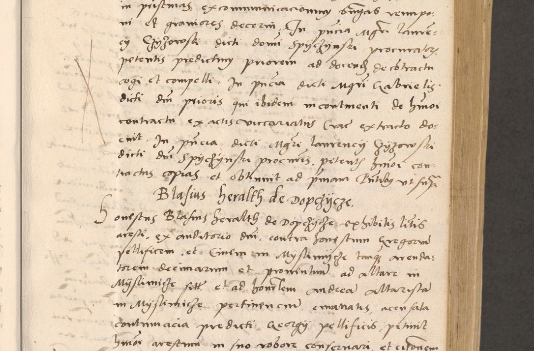 Zdjęcie nr 189 dla obiektu archiwalnego: Acta actorum, sententiarum diffinitivarum coram reverendo domino Petro Miscowski canonico et in spiritualibus vicario generali Cracoviensi ad annum Domini Mᵐᵘᵐ DXLVIᵗᵘᵐ, cuius indictio est quarta, pontificatus sanctissimi in Christo patris et domini nostri domini Pauli divina providencia pape tercii, a die tercia mensis Novembris, annus duodecimus (sic!) feliciter continuantur