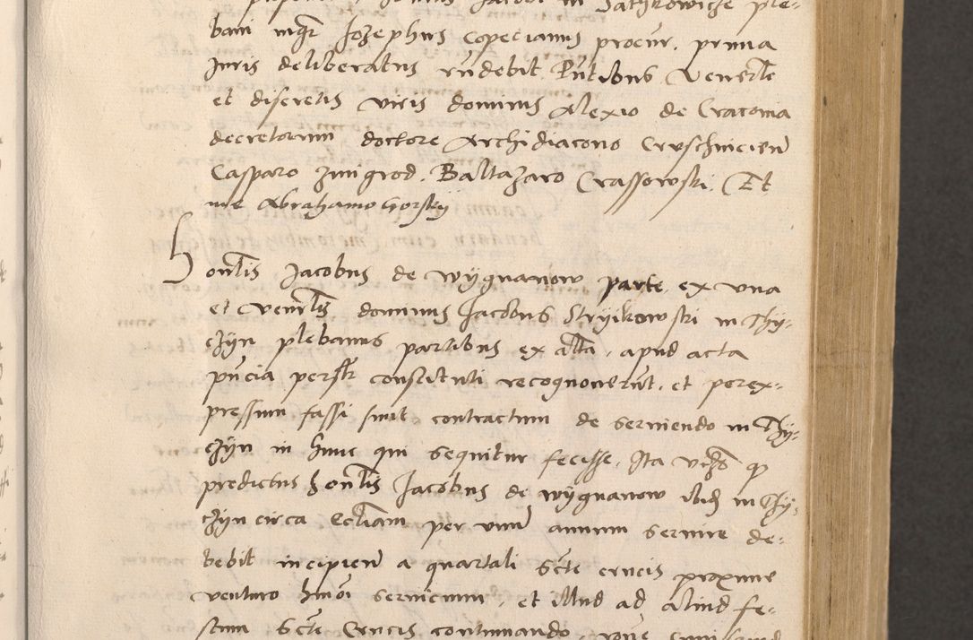 Zdjęcie nr 191 dla obiektu archiwalnego: Acta actorum, sententiarum diffinitivarum coram reverendo domino Petro Miscowski canonico et in spiritualibus vicario generali Cracoviensi ad annum Domini Mᵐᵘᵐ DXLVIᵗᵘᵐ, cuius indictio est quarta, pontificatus sanctissimi in Christo patris et domini nostri domini Pauli divina providencia pape tercii, a die tercia mensis Novembris, annus duodecimus (sic!) feliciter continuantur