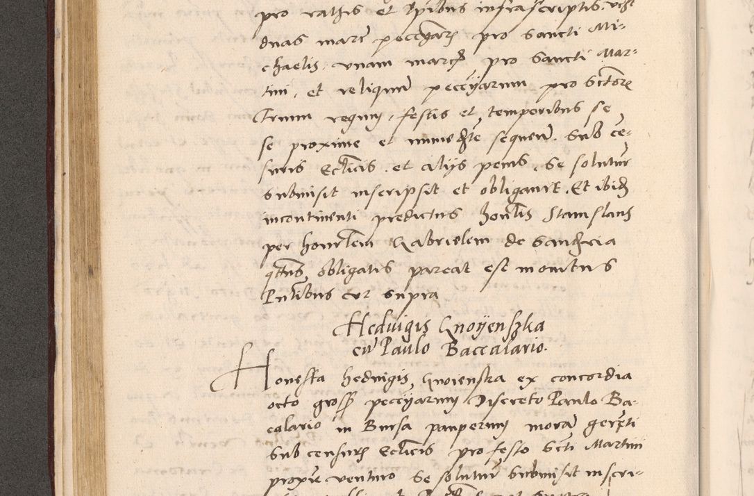 Zdjęcie nr 186 dla obiektu archiwalnego: Acta actorum, sententiarum diffinitivarum coram reverendo domino Petro Miscowski canonico et in spiritualibus vicario generali Cracoviensi ad annum Domini Mᵐᵘᵐ DXLVIᵗᵘᵐ, cuius indictio est quarta, pontificatus sanctissimi in Christo patris et domini nostri domini Pauli divina providencia pape tercii, a die tercia mensis Novembris, annus duodecimus (sic!) feliciter continuantur