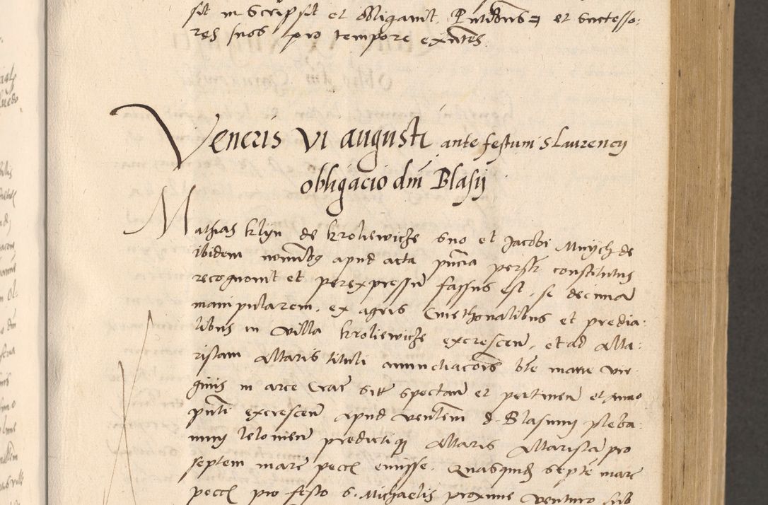 Zdjęcie nr 175 dla obiektu archiwalnego: Acta actorum, sententiarum diffinitivarum coram reverendo domino Petro Miscowski canonico et in spiritualibus vicario generali Cracoviensi ad annum Domini Mᵐᵘᵐ DXLVIᵗᵘᵐ, cuius indictio est quarta, pontificatus sanctissimi in Christo patris et domini nostri domini Pauli divina providencia pape tercii, a die tercia mensis Novembris, annus duodecimus (sic!) feliciter continuantur