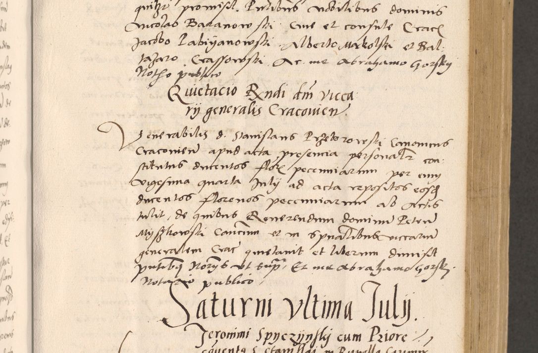 Zdjęcie nr 171 dla obiektu archiwalnego: Acta actorum, sententiarum diffinitivarum coram reverendo domino Petro Miscowski canonico et in spiritualibus vicario generali Cracoviensi ad annum Domini Mᵐᵘᵐ DXLVIᵗᵘᵐ, cuius indictio est quarta, pontificatus sanctissimi in Christo patris et domini nostri domini Pauli divina providencia pape tercii, a die tercia mensis Novembris, annus duodecimus (sic!) feliciter continuantur