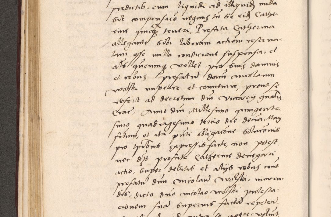 Zdjęcie nr 162 dla obiektu archiwalnego: Acta actorum, sententiarum diffinitivarum coram reverendo domino Petro Miscowski canonico et in spiritualibus vicario generali Cracoviensi ad annum Domini Mᵐᵘᵐ DXLVIᵗᵘᵐ, cuius indictio est quarta, pontificatus sanctissimi in Christo patris et domini nostri domini Pauli divina providencia pape tercii, a die tercia mensis Novembris, annus duodecimus (sic!) feliciter continuantur