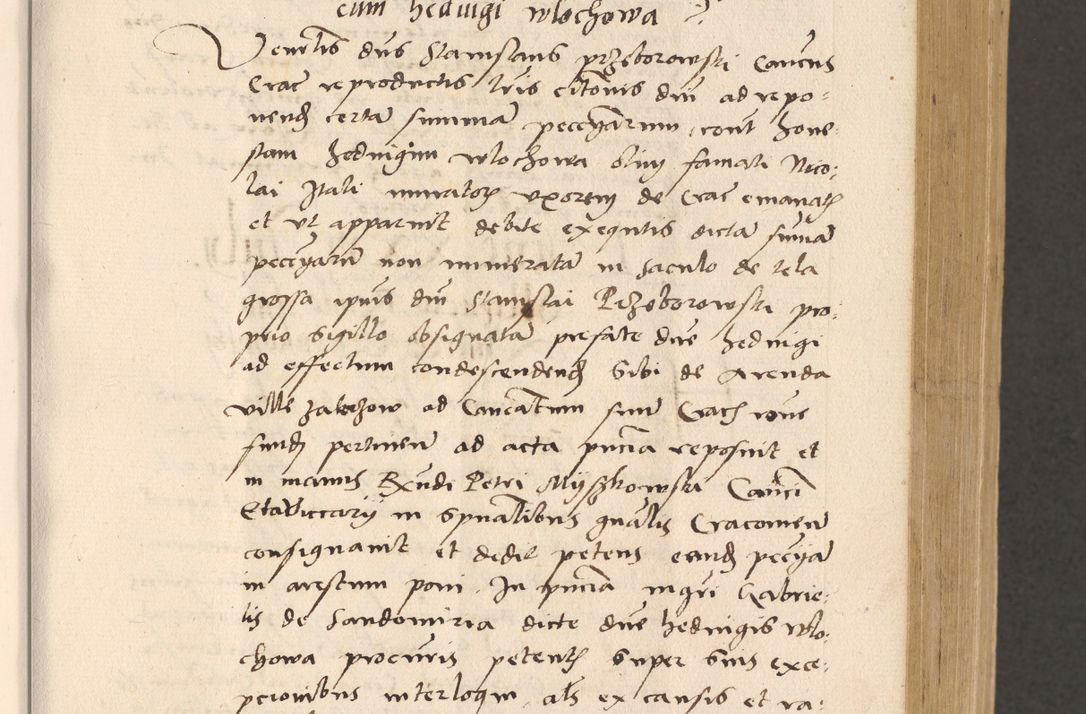 Zdjęcie nr 157 dla obiektu archiwalnego: Acta actorum, sententiarum diffinitivarum coram reverendo domino Petro Miscowski canonico et in spiritualibus vicario generali Cracoviensi ad annum Domini Mᵐᵘᵐ DXLVIᵗᵘᵐ, cuius indictio est quarta, pontificatus sanctissimi in Christo patris et domini nostri domini Pauli divina providencia pape tercii, a die tercia mensis Novembris, annus duodecimus (sic!) feliciter continuantur