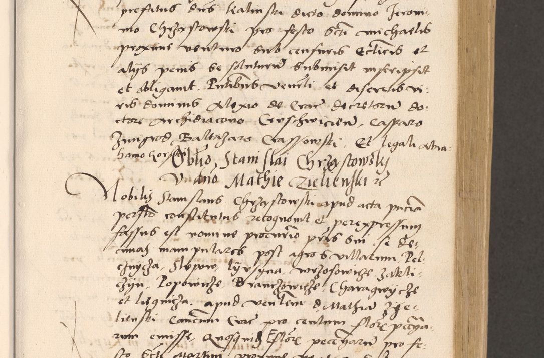 Zdjęcie nr 143 dla obiektu archiwalnego: Acta actorum, sententiarum diffinitivarum coram reverendo domino Petro Miscowski canonico et in spiritualibus vicario generali Cracoviensi ad annum Domini Mᵐᵘᵐ DXLVIᵗᵘᵐ, cuius indictio est quarta, pontificatus sanctissimi in Christo patris et domini nostri domini Pauli divina providencia pape tercii, a die tercia mensis Novembris, annus duodecimus (sic!) feliciter continuantur