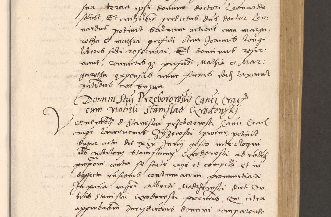 Zdjęcie nr 133 dla obiektu archiwalnego: Acta actorum, sententiarum diffinitivarum coram reverendo domino Petro Miscowski canonico et in spiritualibus vicario generali Cracoviensi ad annum Domini Mᵐᵘᵐ DXLVIᵗᵘᵐ, cuius indictio est quarta, pontificatus sanctissimi in Christo patris et domini nostri domini Pauli divina providencia pape tercii, a die tercia mensis Novembris, annus duodecimus (sic!) feliciter continuantur
