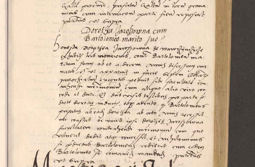 Zdjęcie nr 129 dla obiektu archiwalnego: Acta actorum, sententiarum diffinitivarum coram reverendo domino Petro Miscowski canonico et in spiritualibus vicario generali Cracoviensi ad annum Domini Mᵐᵘᵐ DXLVIᵗᵘᵐ, cuius indictio est quarta, pontificatus sanctissimi in Christo patris et domini nostri domini Pauli divina providencia pape tercii, a die tercia mensis Novembris, annus duodecimus (sic!) feliciter continuantur