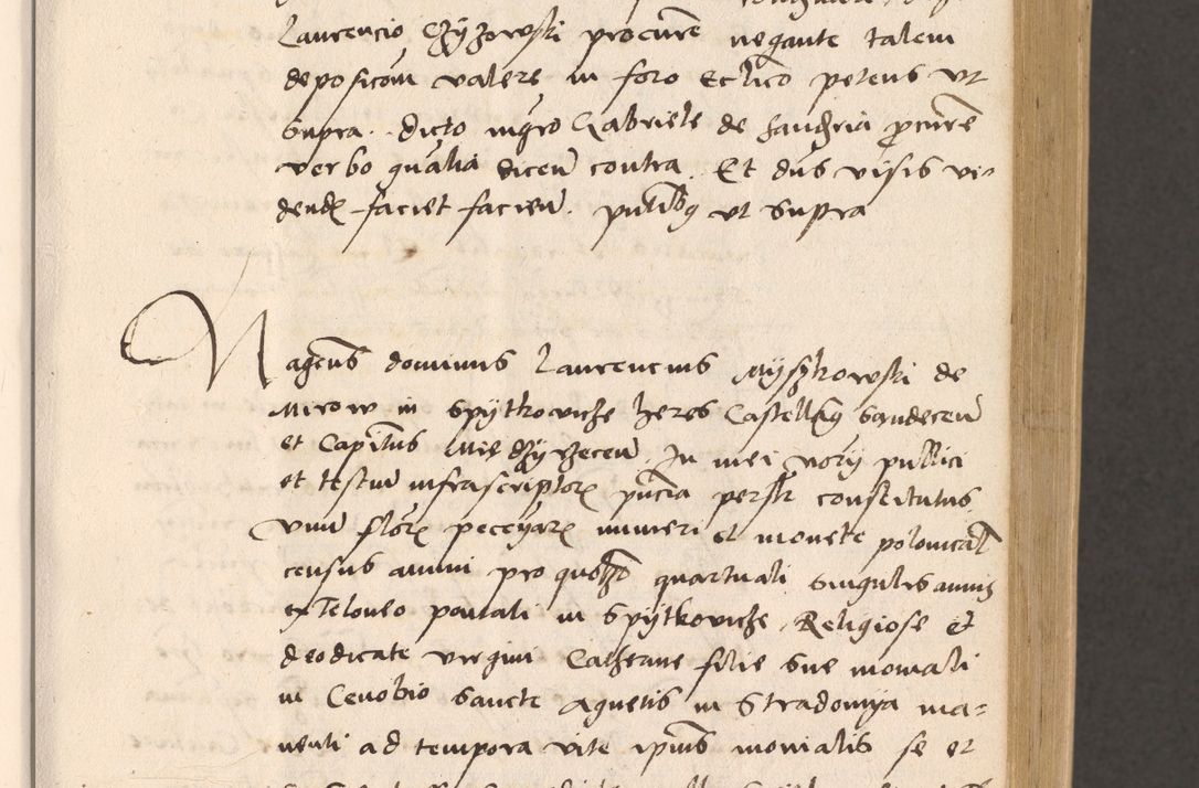 Zdjęcie nr 117 dla obiektu archiwalnego: Acta actorum, sententiarum diffinitivarum coram reverendo domino Petro Miscowski canonico et in spiritualibus vicario generali Cracoviensi ad annum Domini Mᵐᵘᵐ DXLVIᵗᵘᵐ, cuius indictio est quarta, pontificatus sanctissimi in Christo patris et domini nostri domini Pauli divina providencia pape tercii, a die tercia mensis Novembris, annus duodecimus (sic!) feliciter continuantur