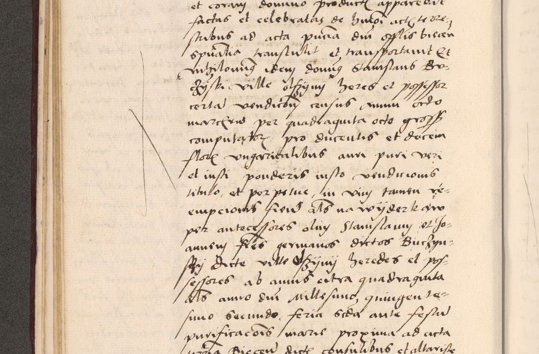 Zdjęcie nr 104 dla obiektu archiwalnego: Acta actorum, sententiarum diffinitivarum coram reverendo domino Petro Miscowski canonico et in spiritualibus vicario generali Cracoviensi ad annum Domini Mᵐᵘᵐ DXLVIᵗᵘᵐ, cuius indictio est quarta, pontificatus sanctissimi in Christo patris et domini nostri domini Pauli divina providencia pape tercii, a die tercia mensis Novembris, annus duodecimus (sic!) feliciter continuantur