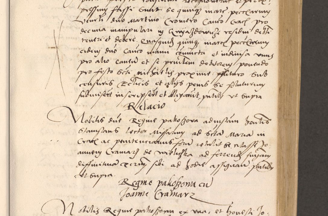 Zdjęcie nr 97 dla obiektu archiwalnego: Acta actorum, sententiarum diffinitivarum coram reverendo domino Petro Miscowski canonico et in spiritualibus vicario generali Cracoviensi ad annum Domini Mᵐᵘᵐ DXLVIᵗᵘᵐ, cuius indictio est quarta, pontificatus sanctissimi in Christo patris et domini nostri domini Pauli divina providencia pape tercii, a die tercia mensis Novembris, annus duodecimus (sic!) feliciter continuantur