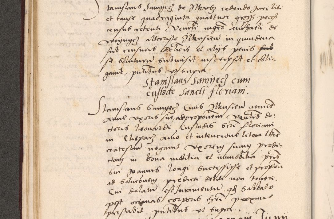 Zdjęcie nr 98 dla obiektu archiwalnego: Acta actorum, sententiarum diffinitivarum coram reverendo domino Petro Miscowski canonico et in spiritualibus vicario generali Cracoviensi ad annum Domini Mᵐᵘᵐ DXLVIᵗᵘᵐ, cuius indictio est quarta, pontificatus sanctissimi in Christo patris et domini nostri domini Pauli divina providencia pape tercii, a die tercia mensis Novembris, annus duodecimus (sic!) feliciter continuantur
