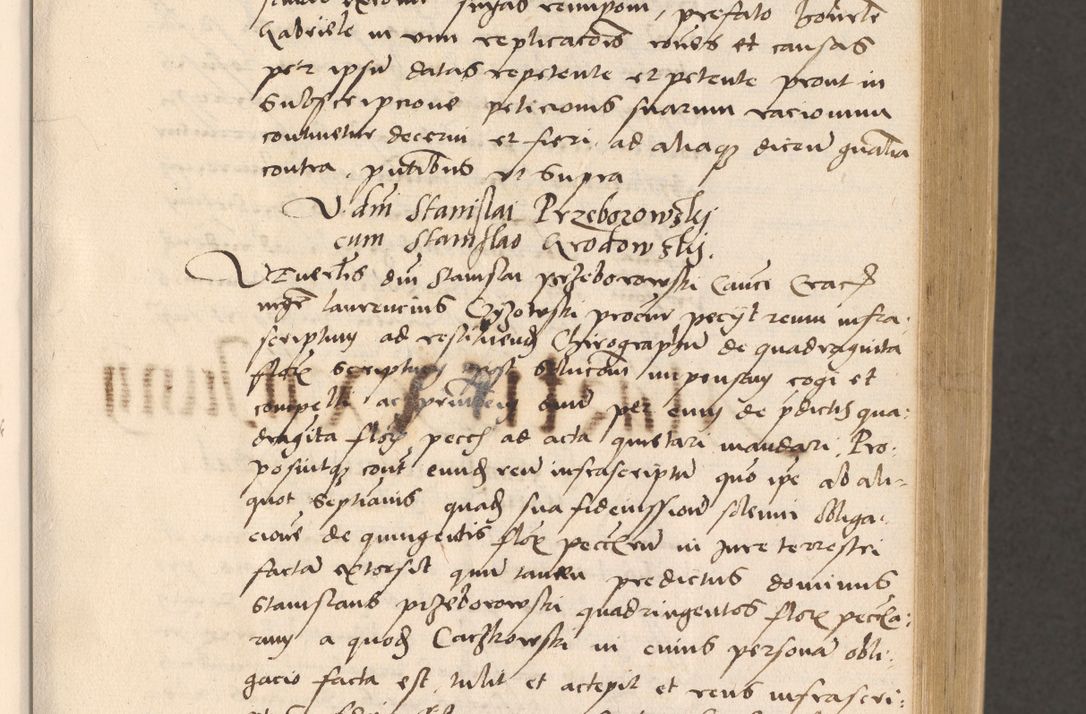 Zdjęcie nr 93 dla obiektu archiwalnego: Acta actorum, sententiarum diffinitivarum coram reverendo domino Petro Miscowski canonico et in spiritualibus vicario generali Cracoviensi ad annum Domini Mᵐᵘᵐ DXLVIᵗᵘᵐ, cuius indictio est quarta, pontificatus sanctissimi in Christo patris et domini nostri domini Pauli divina providencia pape tercii, a die tercia mensis Novembris, annus duodecimus (sic!) feliciter continuantur