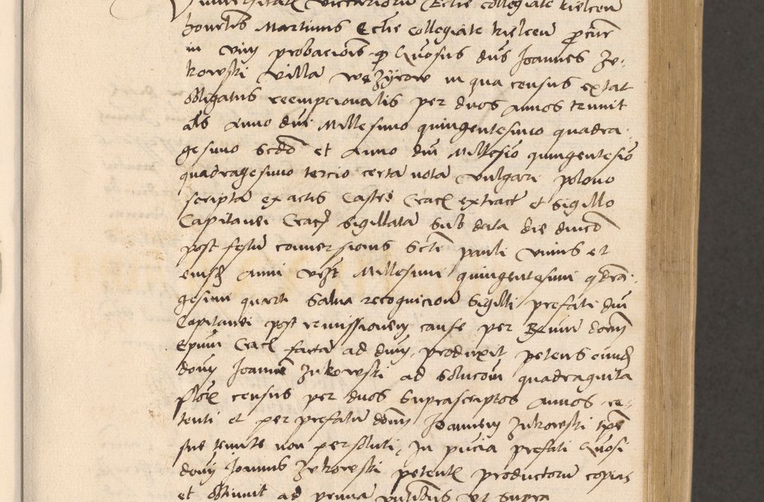 Zdjęcie nr 95 dla obiektu archiwalnego: Acta actorum, sententiarum diffinitivarum coram reverendo domino Petro Miscowski canonico et in spiritualibus vicario generali Cracoviensi ad annum Domini Mᵐᵘᵐ DXLVIᵗᵘᵐ, cuius indictio est quarta, pontificatus sanctissimi in Christo patris et domini nostri domini Pauli divina providencia pape tercii, a die tercia mensis Novembris, annus duodecimus (sic!) feliciter continuantur