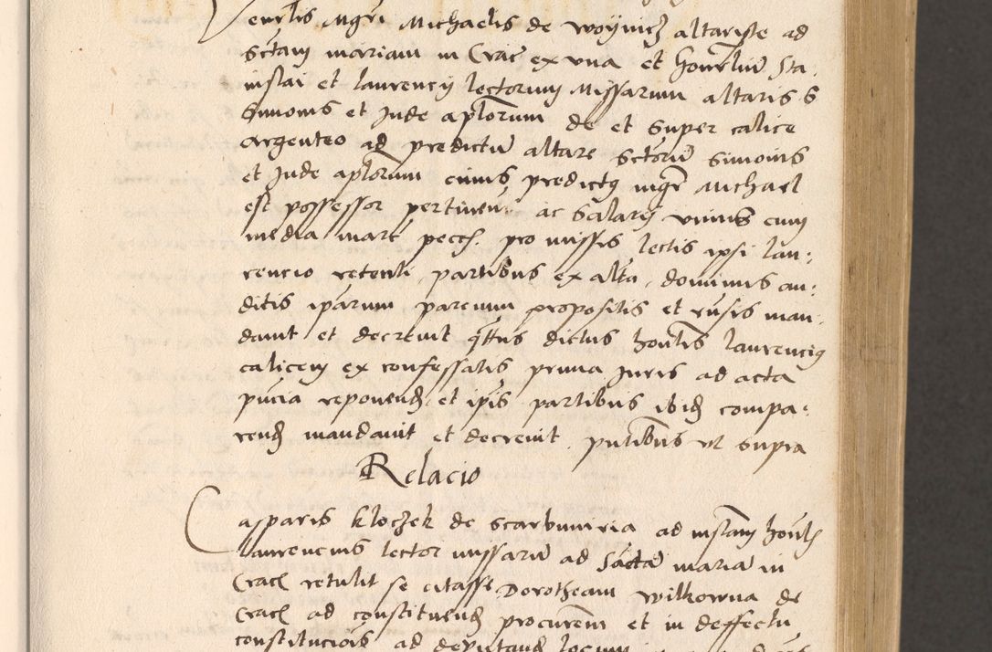 Zdjęcie nr 89 dla obiektu archiwalnego: Acta actorum, sententiarum diffinitivarum coram reverendo domino Petro Miscowski canonico et in spiritualibus vicario generali Cracoviensi ad annum Domini Mᵐᵘᵐ DXLVIᵗᵘᵐ, cuius indictio est quarta, pontificatus sanctissimi in Christo patris et domini nostri domini Pauli divina providencia pape tercii, a die tercia mensis Novembris, annus duodecimus (sic!) feliciter continuantur