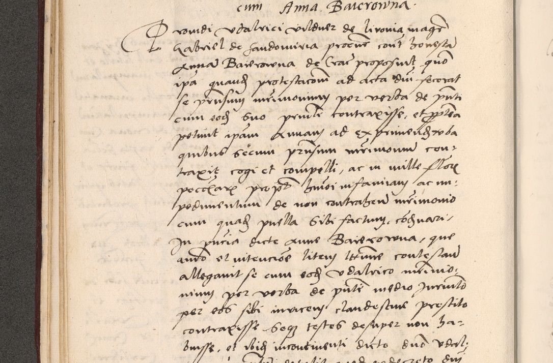 Zdjęcie nr 84 dla obiektu archiwalnego: Acta actorum, sententiarum diffinitivarum coram reverendo domino Petro Miscowski canonico et in spiritualibus vicario generali Cracoviensi ad annum Domini Mᵐᵘᵐ DXLVIᵗᵘᵐ, cuius indictio est quarta, pontificatus sanctissimi in Christo patris et domini nostri domini Pauli divina providencia pape tercii, a die tercia mensis Novembris, annus duodecimus (sic!) feliciter continuantur