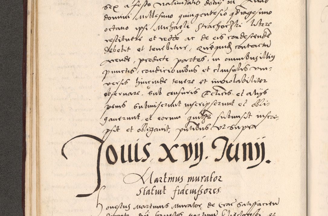 Zdjęcie nr 82 dla obiektu archiwalnego: Acta actorum, sententiarum diffinitivarum coram reverendo domino Petro Miscowski canonico et in spiritualibus vicario generali Cracoviensi ad annum Domini Mᵐᵘᵐ DXLVIᵗᵘᵐ, cuius indictio est quarta, pontificatus sanctissimi in Christo patris et domini nostri domini Pauli divina providencia pape tercii, a die tercia mensis Novembris, annus duodecimus (sic!) feliciter continuantur