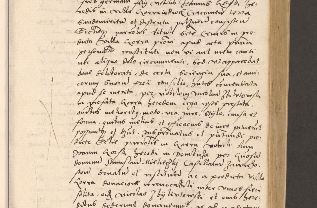 Zdjęcie nr 77 dla obiektu archiwalnego: Acta actorum, sententiarum diffinitivarum coram reverendo domino Petro Miscowski canonico et in spiritualibus vicario generali Cracoviensi ad annum Domini Mᵐᵘᵐ DXLVIᵗᵘᵐ, cuius indictio est quarta, pontificatus sanctissimi in Christo patris et domini nostri domini Pauli divina providencia pape tercii, a die tercia mensis Novembris, annus duodecimus (sic!) feliciter continuantur