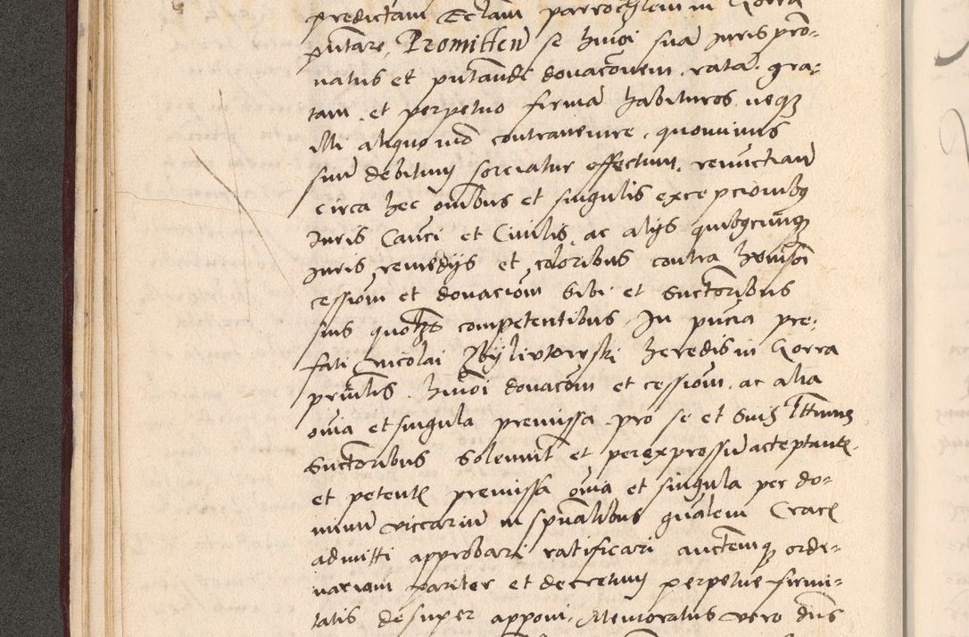 Zdjęcie nr 78 dla obiektu archiwalnego: Acta actorum, sententiarum diffinitivarum coram reverendo domino Petro Miscowski canonico et in spiritualibus vicario generali Cracoviensi ad annum Domini Mᵐᵘᵐ DXLVIᵗᵘᵐ, cuius indictio est quarta, pontificatus sanctissimi in Christo patris et domini nostri domini Pauli divina providencia pape tercii, a die tercia mensis Novembris, annus duodecimus (sic!) feliciter continuantur