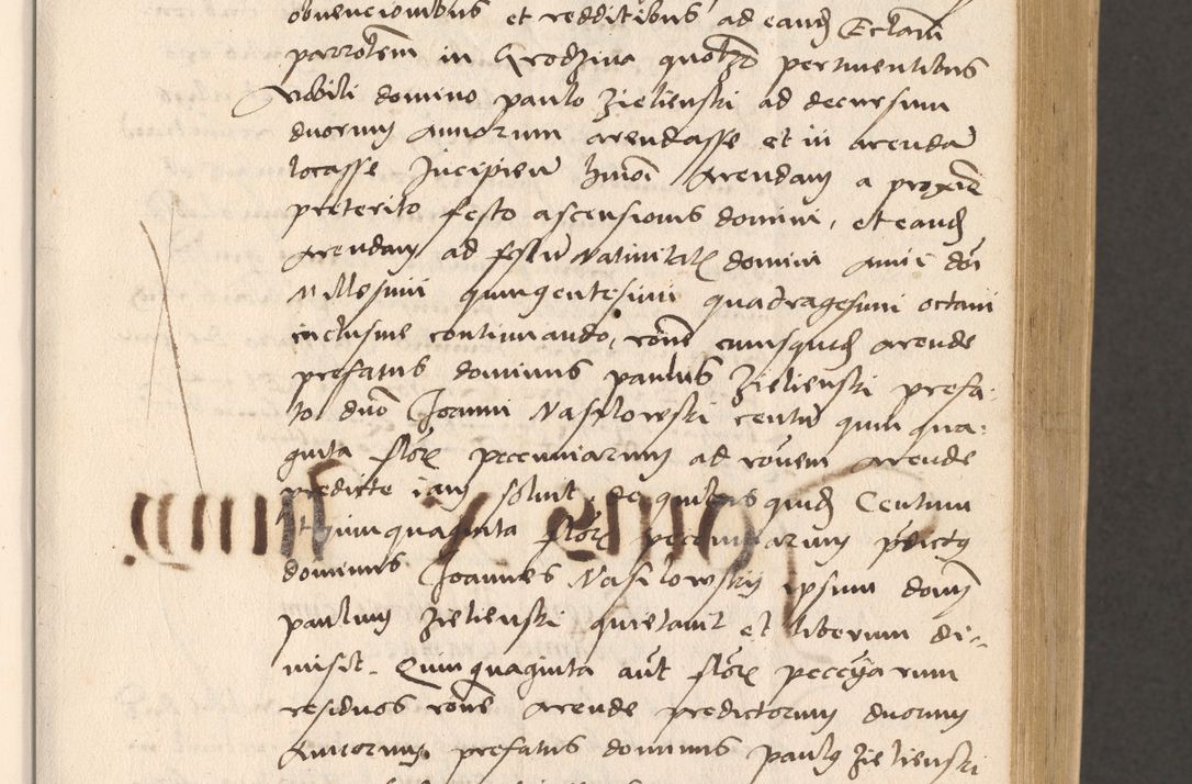 Zdjęcie nr 69 dla obiektu archiwalnego: Acta actorum, sententiarum diffinitivarum coram reverendo domino Petro Miscowski canonico et in spiritualibus vicario generali Cracoviensi ad annum Domini Mᵐᵘᵐ DXLVIᵗᵘᵐ, cuius indictio est quarta, pontificatus sanctissimi in Christo patris et domini nostri domini Pauli divina providencia pape tercii, a die tercia mensis Novembris, annus duodecimus (sic!) feliciter continuantur