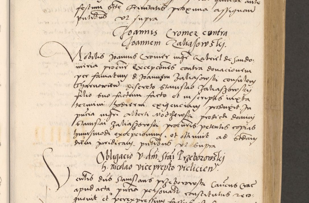 Zdjęcie nr 71 dla obiektu archiwalnego: Acta actorum, sententiarum diffinitivarum coram reverendo domino Petro Miscowski canonico et in spiritualibus vicario generali Cracoviensi ad annum Domini Mᵐᵘᵐ DXLVIᵗᵘᵐ, cuius indictio est quarta, pontificatus sanctissimi in Christo patris et domini nostri domini Pauli divina providencia pape tercii, a die tercia mensis Novembris, annus duodecimus (sic!) feliciter continuantur