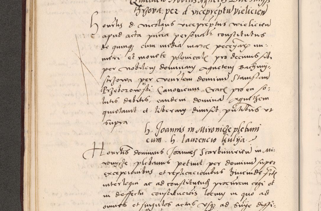 Zdjęcie nr 72 dla obiektu archiwalnego: Acta actorum, sententiarum diffinitivarum coram reverendo domino Petro Miscowski canonico et in spiritualibus vicario generali Cracoviensi ad annum Domini Mᵐᵘᵐ DXLVIᵗᵘᵐ, cuius indictio est quarta, pontificatus sanctissimi in Christo patris et domini nostri domini Pauli divina providencia pape tercii, a die tercia mensis Novembris, annus duodecimus (sic!) feliciter continuantur