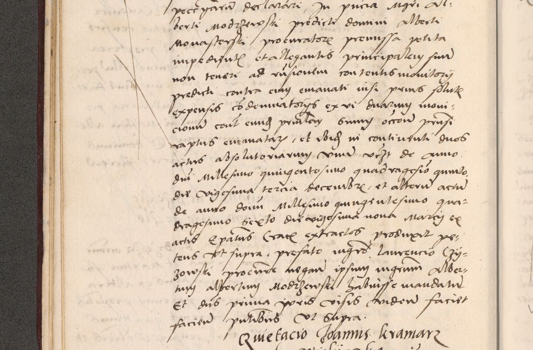 Zdjęcie nr 66 dla obiektu archiwalnego: Acta actorum, sententiarum diffinitivarum coram reverendo domino Petro Miscowski canonico et in spiritualibus vicario generali Cracoviensi ad annum Domini Mᵐᵘᵐ DXLVIᵗᵘᵐ, cuius indictio est quarta, pontificatus sanctissimi in Christo patris et domini nostri domini Pauli divina providencia pape tercii, a die tercia mensis Novembris, annus duodecimus (sic!) feliciter continuantur