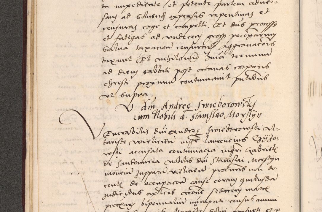 Zdjęcie nr 60 dla obiektu archiwalnego: Acta actorum, sententiarum diffinitivarum coram reverendo domino Petro Miscowski canonico et in spiritualibus vicario generali Cracoviensi ad annum Domini Mᵐᵘᵐ DXLVIᵗᵘᵐ, cuius indictio est quarta, pontificatus sanctissimi in Christo patris et domini nostri domini Pauli divina providencia pape tercii, a die tercia mensis Novembris, annus duodecimus (sic!) feliciter continuantur