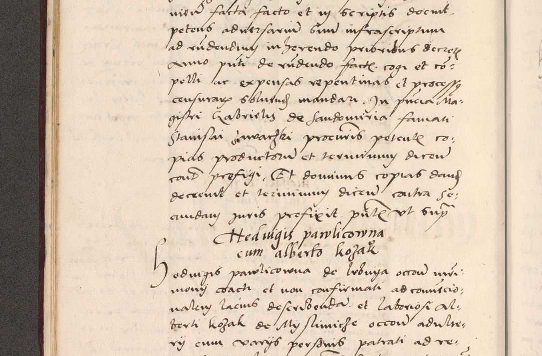 Zdjęcie nr 58 dla obiektu archiwalnego: Acta actorum, sententiarum diffinitivarum coram reverendo domino Petro Miscowski canonico et in spiritualibus vicario generali Cracoviensi ad annum Domini Mᵐᵘᵐ DXLVIᵗᵘᵐ, cuius indictio est quarta, pontificatus sanctissimi in Christo patris et domini nostri domini Pauli divina providencia pape tercii, a die tercia mensis Novembris, annus duodecimus (sic!) feliciter continuantur