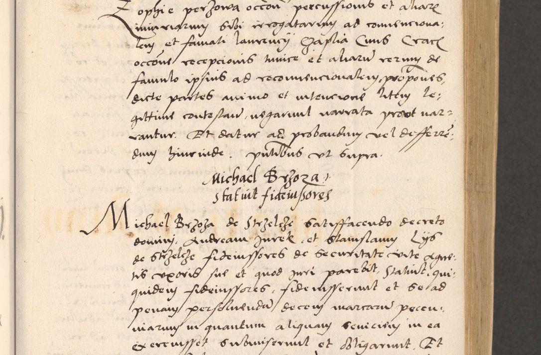 Zdjęcie nr 57 dla obiektu archiwalnego: Acta actorum, sententiarum diffinitivarum coram reverendo domino Petro Miscowski canonico et in spiritualibus vicario generali Cracoviensi ad annum Domini Mᵐᵘᵐ DXLVIᵗᵘᵐ, cuius indictio est quarta, pontificatus sanctissimi in Christo patris et domini nostri domini Pauli divina providencia pape tercii, a die tercia mensis Novembris, annus duodecimus (sic!) feliciter continuantur