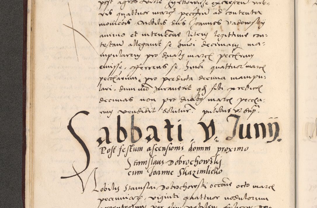 Zdjęcie nr 56 dla obiektu archiwalnego: Acta actorum, sententiarum diffinitivarum coram reverendo domino Petro Miscowski canonico et in spiritualibus vicario generali Cracoviensi ad annum Domini Mᵐᵘᵐ DXLVIᵗᵘᵐ, cuius indictio est quarta, pontificatus sanctissimi in Christo patris et domini nostri domini Pauli divina providencia pape tercii, a die tercia mensis Novembris, annus duodecimus (sic!) feliciter continuantur