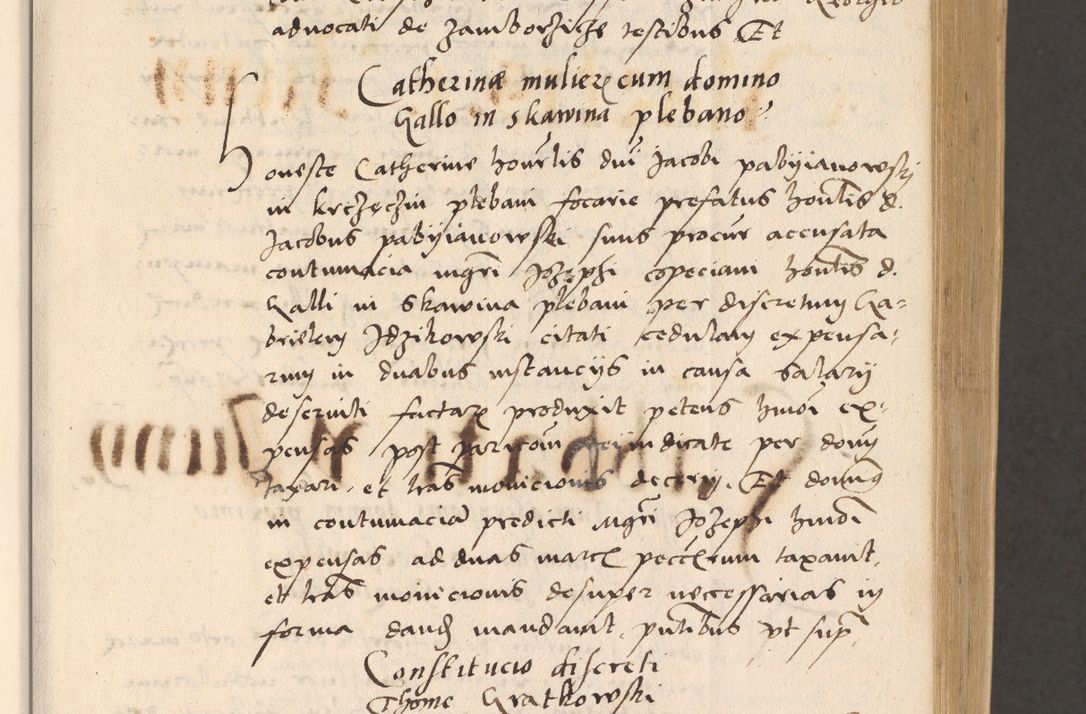 Zdjęcie nr 55 dla obiektu archiwalnego: Acta actorum, sententiarum diffinitivarum coram reverendo domino Petro Miscowski canonico et in spiritualibus vicario generali Cracoviensi ad annum Domini Mᵐᵘᵐ DXLVIᵗᵘᵐ, cuius indictio est quarta, pontificatus sanctissimi in Christo patris et domini nostri domini Pauli divina providencia pape tercii, a die tercia mensis Novembris, annus duodecimus (sic!) feliciter continuantur