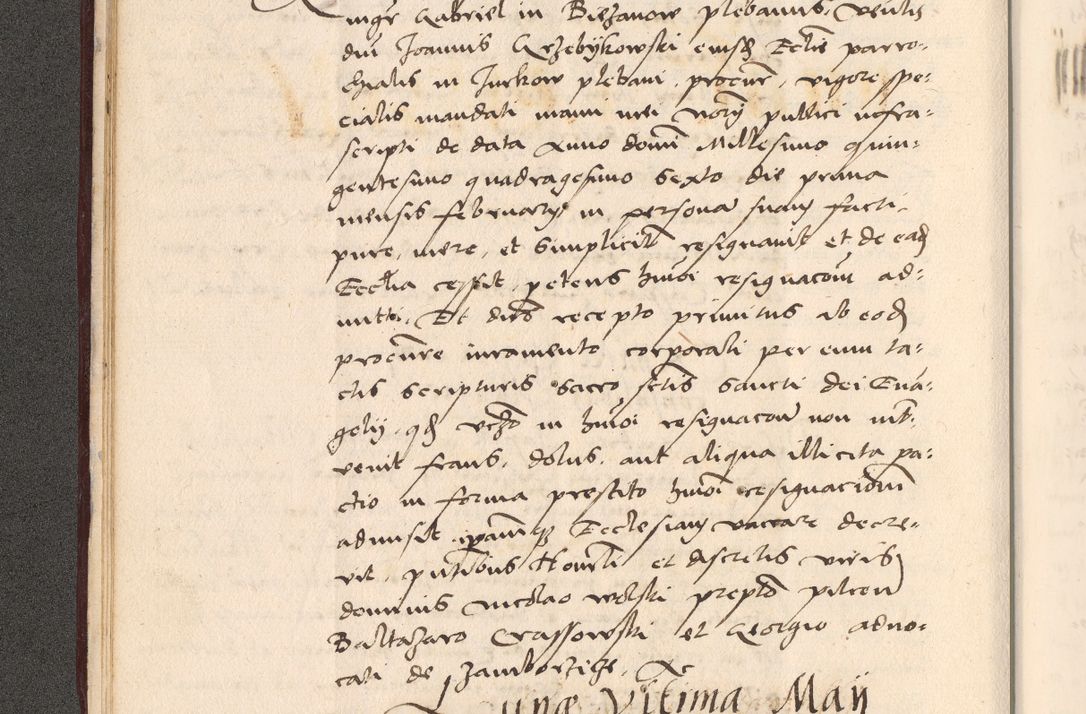Zdjęcie nr 52 dla obiektu archiwalnego: Acta actorum, sententiarum diffinitivarum coram reverendo domino Petro Miscowski canonico et in spiritualibus vicario generali Cracoviensi ad annum Domini Mᵐᵘᵐ DXLVIᵗᵘᵐ, cuius indictio est quarta, pontificatus sanctissimi in Christo patris et domini nostri domini Pauli divina providencia pape tercii, a die tercia mensis Novembris, annus duodecimus (sic!) feliciter continuantur