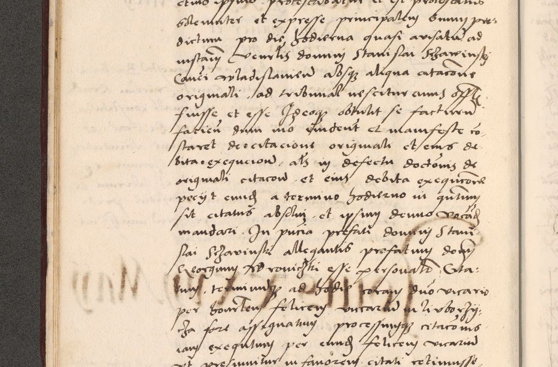 Zdjęcie nr 50 dla obiektu archiwalnego: Acta actorum, sententiarum diffinitivarum coram reverendo domino Petro Miscowski canonico et in spiritualibus vicario generali Cracoviensi ad annum Domini Mᵐᵘᵐ DXLVIᵗᵘᵐ, cuius indictio est quarta, pontificatus sanctissimi in Christo patris et domini nostri domini Pauli divina providencia pape tercii, a die tercia mensis Novembris, annus duodecimus (sic!) feliciter continuantur
