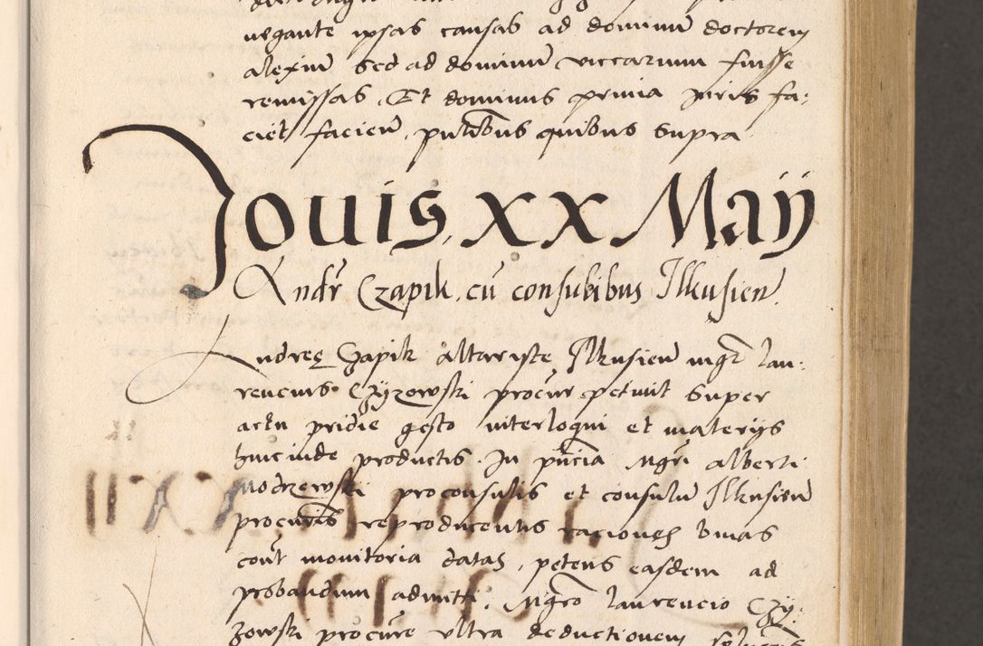Zdjęcie nr 41 dla obiektu archiwalnego: Acta actorum, sententiarum diffinitivarum coram reverendo domino Petro Miscowski canonico et in spiritualibus vicario generali Cracoviensi ad annum Domini Mᵐᵘᵐ DXLVIᵗᵘᵐ, cuius indictio est quarta, pontificatus sanctissimi in Christo patris et domini nostri domini Pauli divina providencia pape tercii, a die tercia mensis Novembris, annus duodecimus (sic!) feliciter continuantur