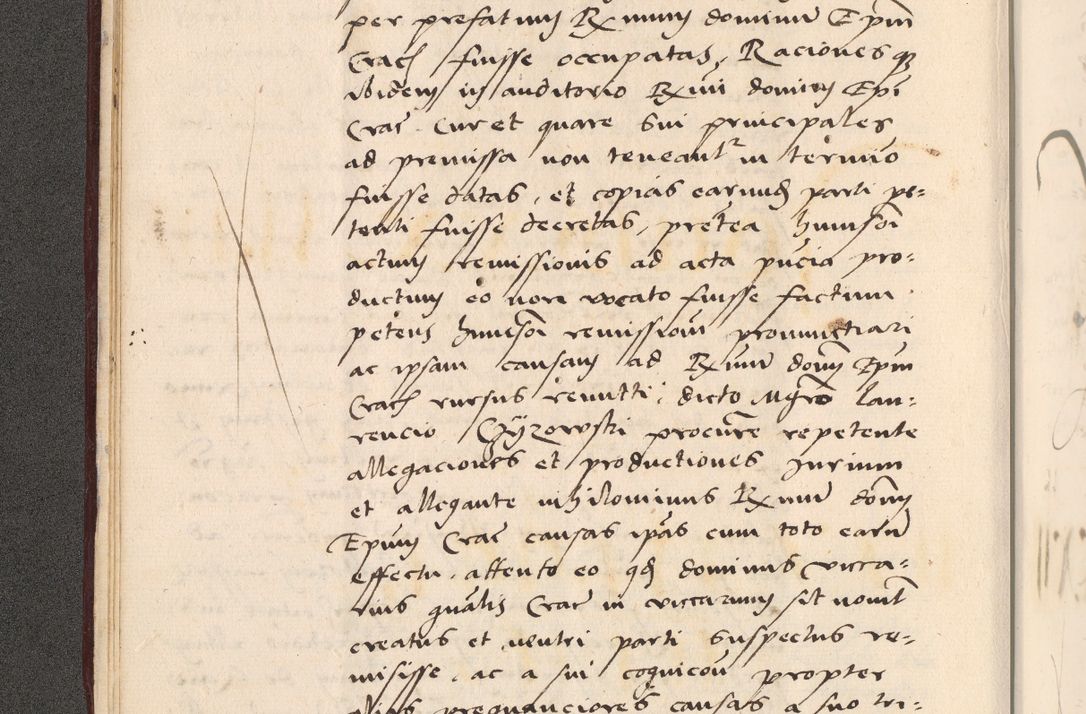 Zdjęcie nr 40 dla obiektu archiwalnego: Acta actorum, sententiarum diffinitivarum coram reverendo domino Petro Miscowski canonico et in spiritualibus vicario generali Cracoviensi ad annum Domini Mᵐᵘᵐ DXLVIᵗᵘᵐ, cuius indictio est quarta, pontificatus sanctissimi in Christo patris et domini nostri domini Pauli divina providencia pape tercii, a die tercia mensis Novembris, annus duodecimus (sic!) feliciter continuantur