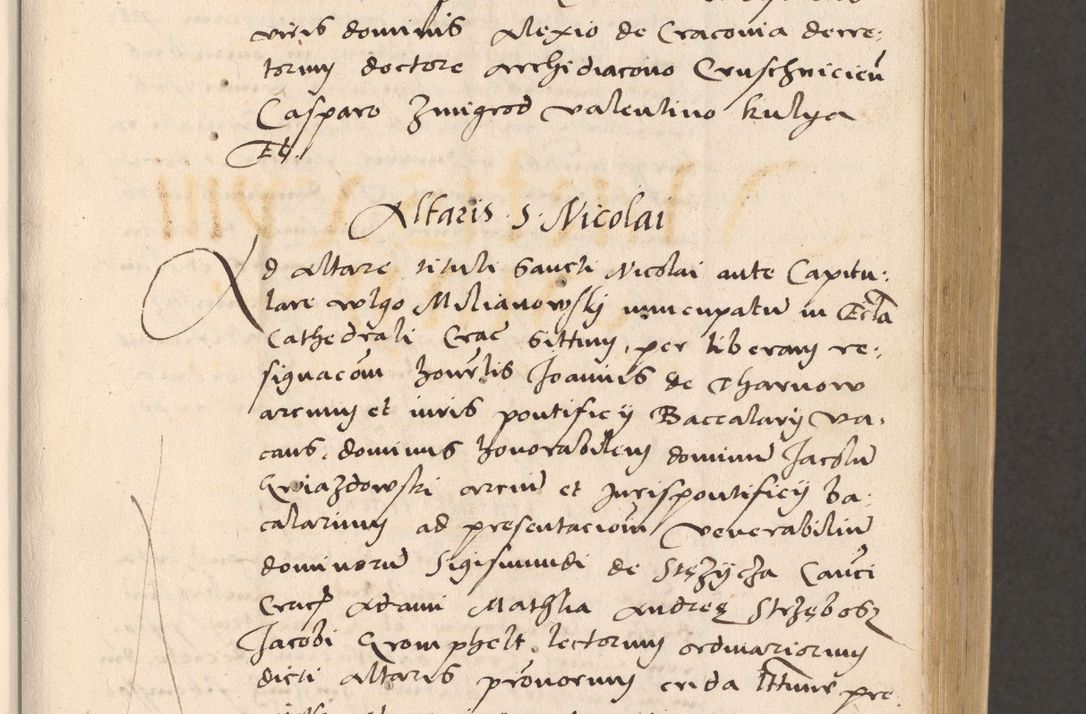 Zdjęcie nr 37 dla obiektu archiwalnego: Acta actorum, sententiarum diffinitivarum coram reverendo domino Petro Miscowski canonico et in spiritualibus vicario generali Cracoviensi ad annum Domini Mᵐᵘᵐ DXLVIᵗᵘᵐ, cuius indictio est quarta, pontificatus sanctissimi in Christo patris et domini nostri domini Pauli divina providencia pape tercii, a die tercia mensis Novembris, annus duodecimus (sic!) feliciter continuantur