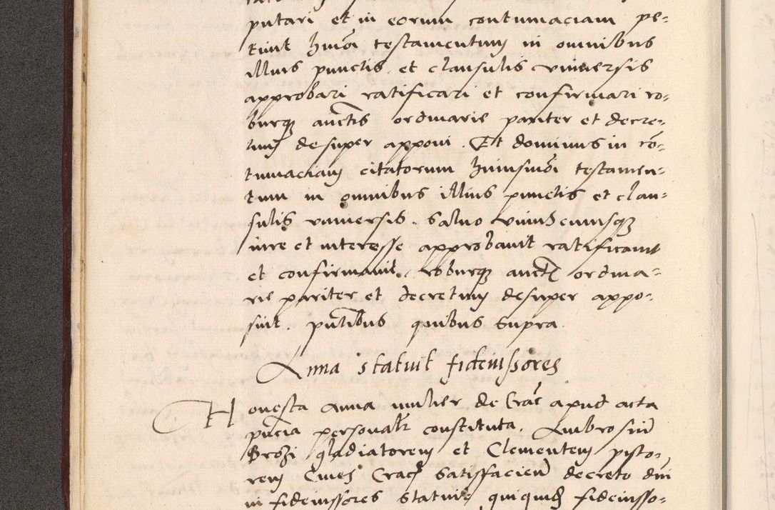 Zdjęcie nr 38 dla obiektu archiwalnego: Acta actorum, sententiarum diffinitivarum coram reverendo domino Petro Miscowski canonico et in spiritualibus vicario generali Cracoviensi ad annum Domini Mᵐᵘᵐ DXLVIᵗᵘᵐ, cuius indictio est quarta, pontificatus sanctissimi in Christo patris et domini nostri domini Pauli divina providencia pape tercii, a die tercia mensis Novembris, annus duodecimus (sic!) feliciter continuantur