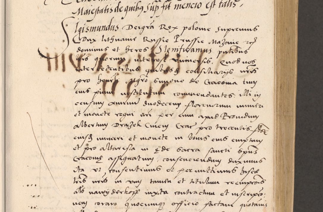 Zdjęcie nr 35 dla obiektu archiwalnego: Acta actorum, sententiarum diffinitivarum coram reverendo domino Petro Miscowski canonico et in spiritualibus vicario generali Cracoviensi ad annum Domini Mᵐᵘᵐ DXLVIᵗᵘᵐ, cuius indictio est quarta, pontificatus sanctissimi in Christo patris et domini nostri domini Pauli divina providencia pape tercii, a die tercia mensis Novembris, annus duodecimus (sic!) feliciter continuantur
