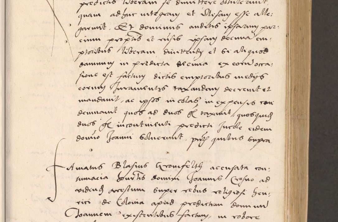 Zdjęcie nr 27 dla obiektu archiwalnego: Acta actorum, sententiarum diffinitivarum coram reverendo domino Petro Miscowski canonico et in spiritualibus vicario generali Cracoviensi ad annum Domini Mᵐᵘᵐ DXLVIᵗᵘᵐ, cuius indictio est quarta, pontificatus sanctissimi in Christo patris et domini nostri domini Pauli divina providencia pape tercii, a die tercia mensis Novembris, annus duodecimus (sic!) feliciter continuantur