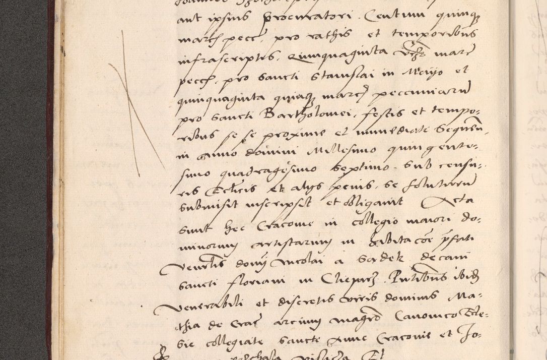 Zdjęcie nr 26 dla obiektu archiwalnego: Acta actorum, sententiarum diffinitivarum coram reverendo domino Petro Miscowski canonico et in spiritualibus vicario generali Cracoviensi ad annum Domini Mᵐᵘᵐ DXLVIᵗᵘᵐ, cuius indictio est quarta, pontificatus sanctissimi in Christo patris et domini nostri domini Pauli divina providencia pape tercii, a die tercia mensis Novembris, annus duodecimus (sic!) feliciter continuantur