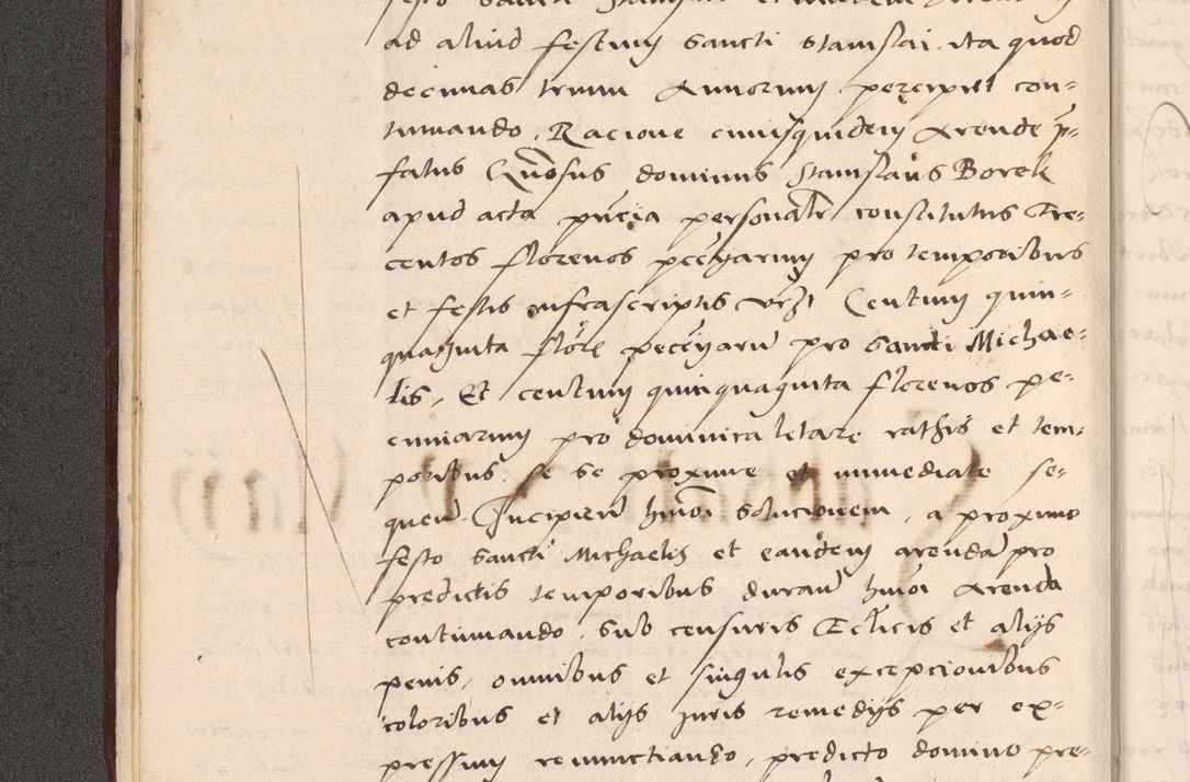 Zdjęcie nr 24 dla obiektu archiwalnego: Acta actorum, sententiarum diffinitivarum coram reverendo domino Petro Miscowski canonico et in spiritualibus vicario generali Cracoviensi ad annum Domini Mᵐᵘᵐ DXLVIᵗᵘᵐ, cuius indictio est quarta, pontificatus sanctissimi in Christo patris et domini nostri domini Pauli divina providencia pape tercii, a die tercia mensis Novembris, annus duodecimus (sic!) feliciter continuantur