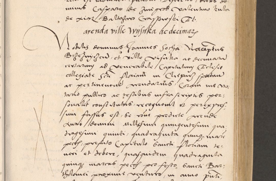 Zdjęcie nr 25 dla obiektu archiwalnego: Acta actorum, sententiarum diffinitivarum coram reverendo domino Petro Miscowski canonico et in spiritualibus vicario generali Cracoviensi ad annum Domini Mᵐᵘᵐ DXLVIᵗᵘᵐ, cuius indictio est quarta, pontificatus sanctissimi in Christo patris et domini nostri domini Pauli divina providencia pape tercii, a die tercia mensis Novembris, annus duodecimus (sic!) feliciter continuantur